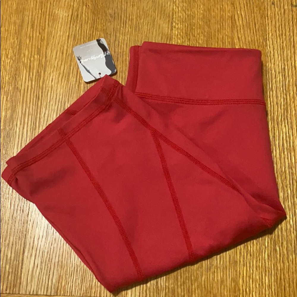 NWT Free People Movement Red Bike Shorts Size S